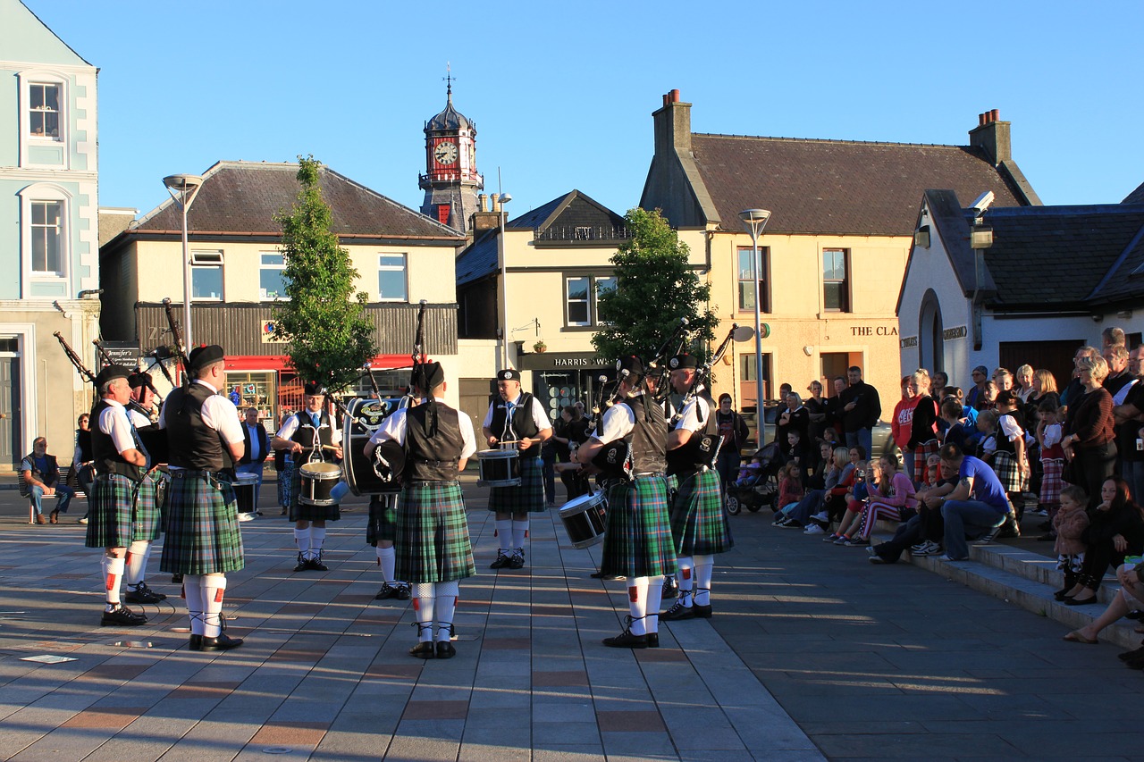 Learning Scottish Accent-Bagpipers in Kilts