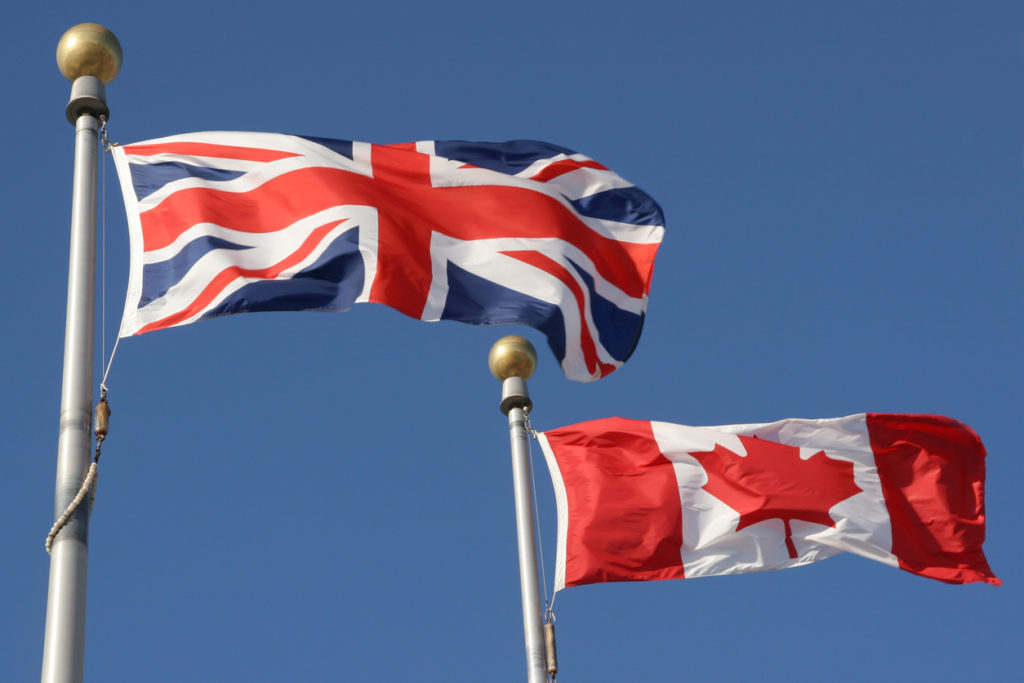 American Accent for Brits Canadians-Flags